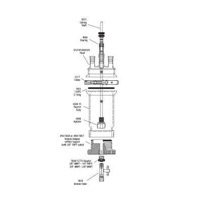150ml 單層過濾釜，CRS6384-115